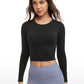 Butterluxe Cropped Front Seam Long Sleeve