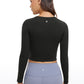 Butterluxe Cropped Front Seam Long Sleeve