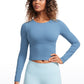 Butterluxe Cropped Front Seam Long Sleeve