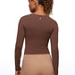 Butterluxe Cropped Front Seam Long Sleeve