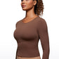 Butterluxe Cropped Front Seam Long Sleeve