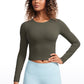 Butterluxe Cropped Front Seam Long Sleeve