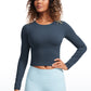 Butterluxe Cropped Front Seam Long Sleeve