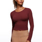 Butterluxe Cropped Front Seam Long Sleeve