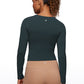 Butterluxe Cropped Front Seam Long Sleeve