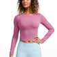 Butterluxe Cropped Front Seam Long Sleeve