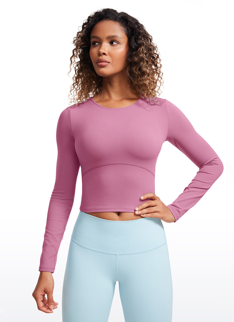 Butterluxe Cropped Front Seam Long Sleeve