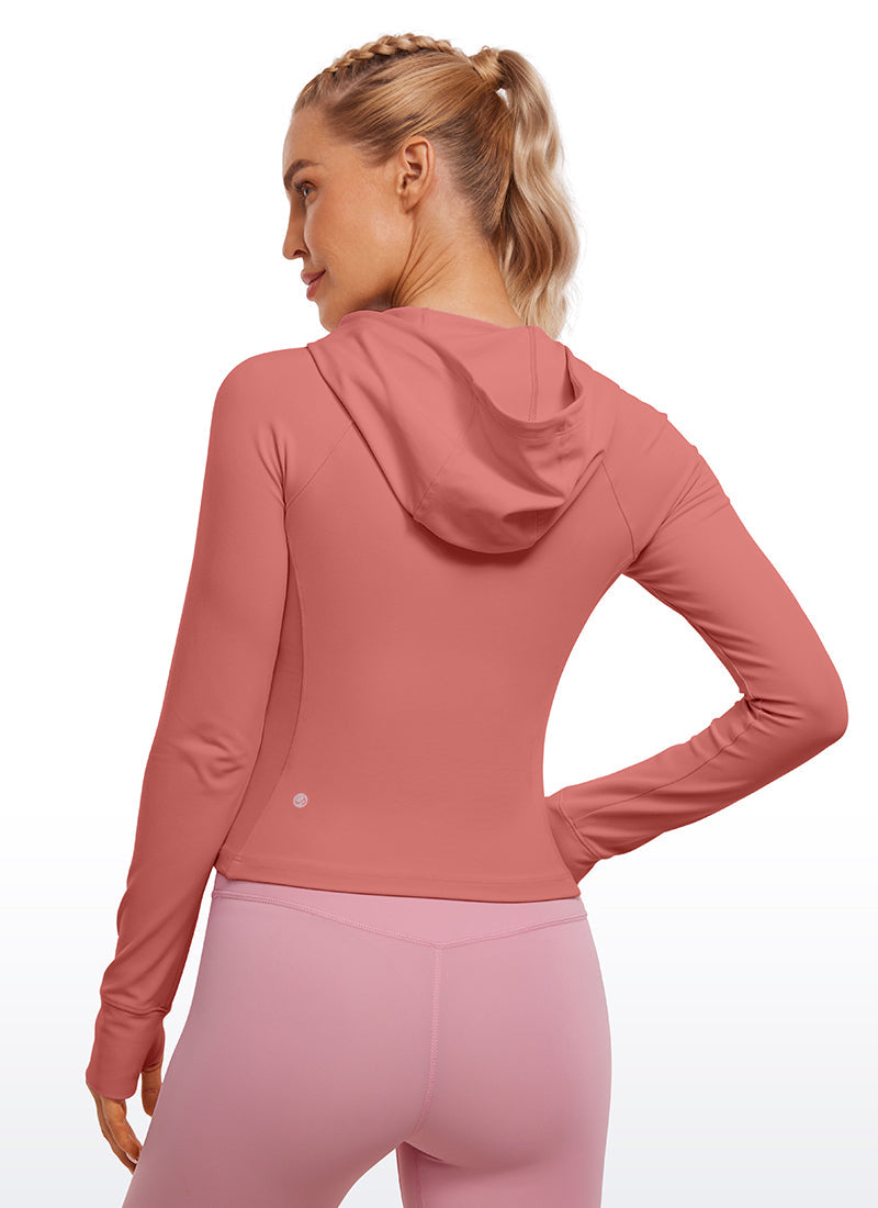 Butterluxe Full Zip Waist Length Jackets with Thumbholes