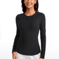 Ribbed Crewneck Hip Length Long Sleeves