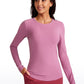 Ribbed Crewneck Hip Length Long Sleeves