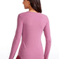 Ribbed Crewneck Hip Length Long Sleeves