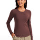 Ribbed Crewneck Hip Length Long Sleeves