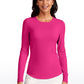 Ribbed Crewneck Hip Length Long Sleeves