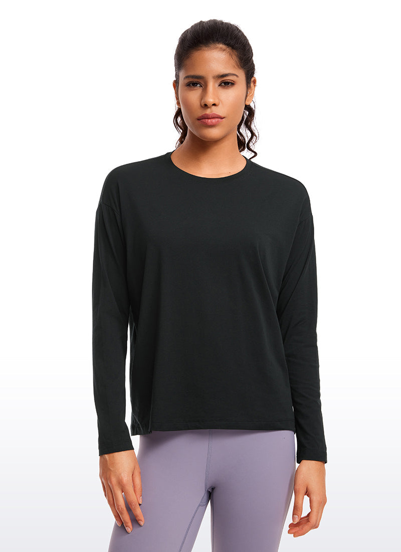 Pima Cotton Long Sleeves Crew Neck