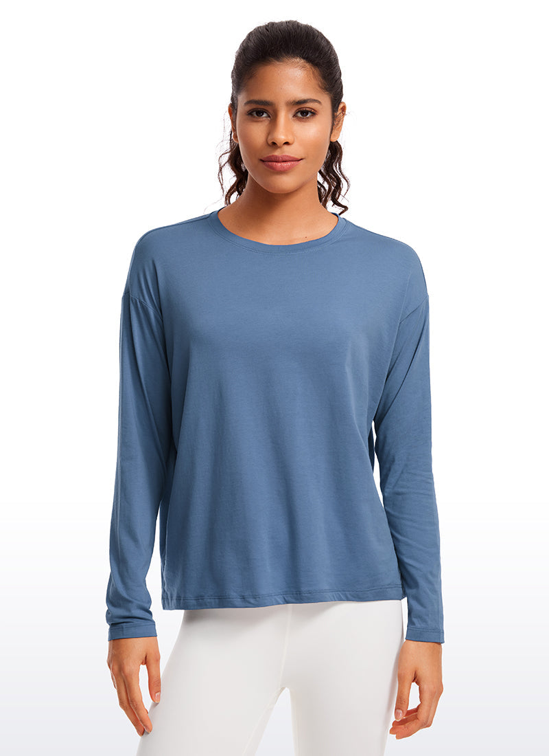 Pima Cotton Long Sleeves Crew Neck