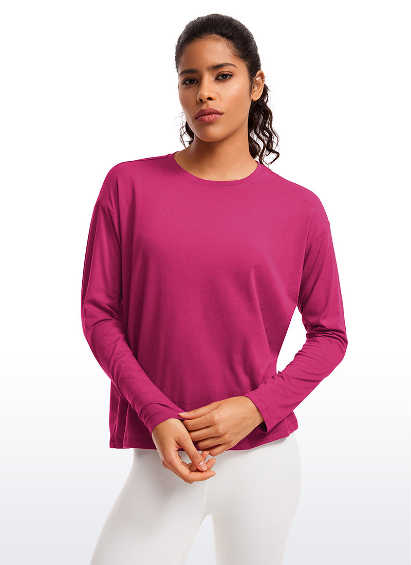 Pima Cotton Long Sleeves Crew Neck