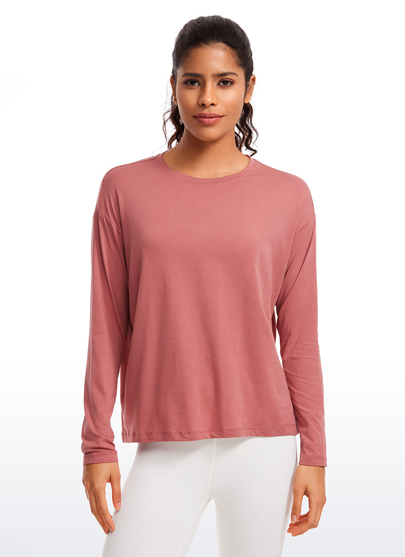 Pima Cotton Long Sleeves Crew Neck