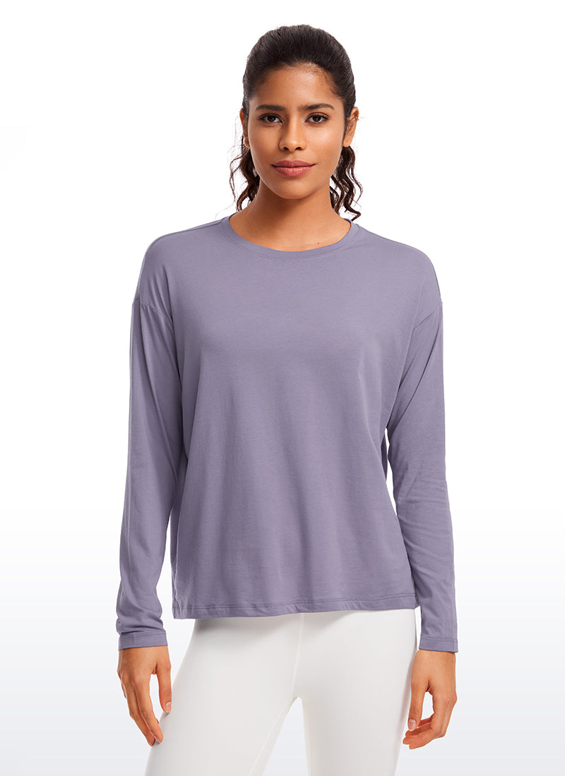 Pima Cotton Long Sleeves Crew Neck