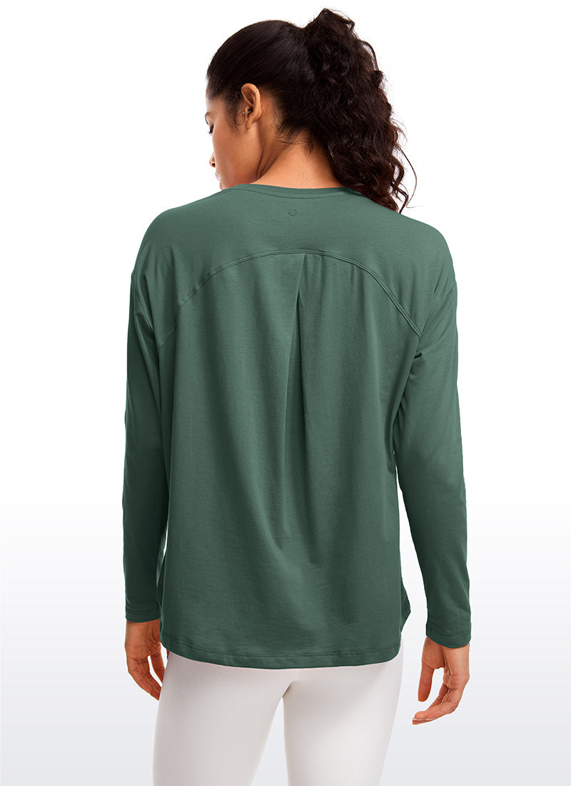 Pima Cotton Long Sleeves Crew Neck