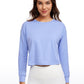 Pima Cotton Cropped Long Sleeve Loose Fit