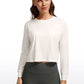 Pima Cotton Cropped Long Sleeve Loose Fit