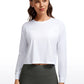 Pima Cotton Cropped Long Sleeve Loose Fit