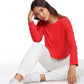 Pima Cotton Cropped Long Sleeve Loose Fit