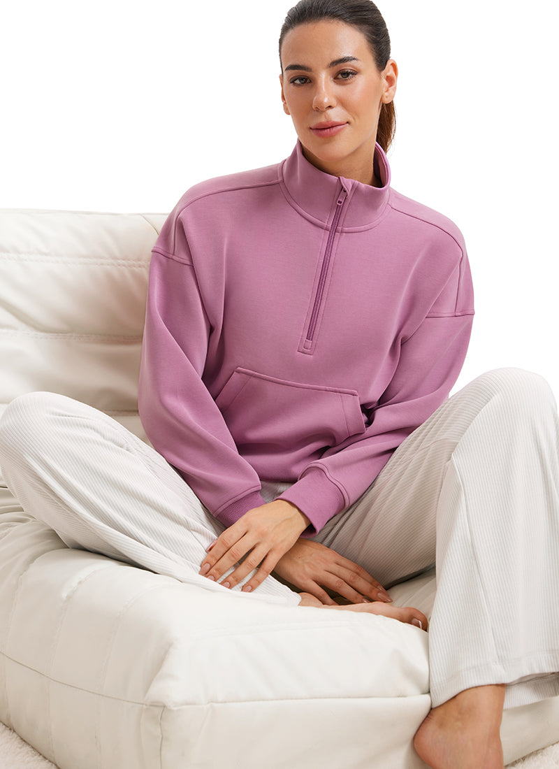 SoftAura Half Zip Pullover Sweatshirt