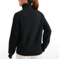 Fleece Lined Half Zip Hip-Length Hoodies Funnel Neck with Thumb Holes