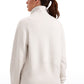 Fleece Lined Half Zip Hip-Length Hoodies Funnel Neck with Thumb Holes