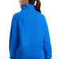 Fleece Lined Half Zip Hip-Length Hoodies Funnel Neck with Thumb Holes