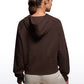 Fleece Mock Neck Hoodies with Thumb Holes