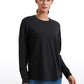 Workout Hip Length Long Sleeves Crewneck