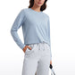 Workout Hip Length Long Sleeves Crewneck