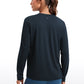 Workout Hip Length Long Sleeves Crewneck