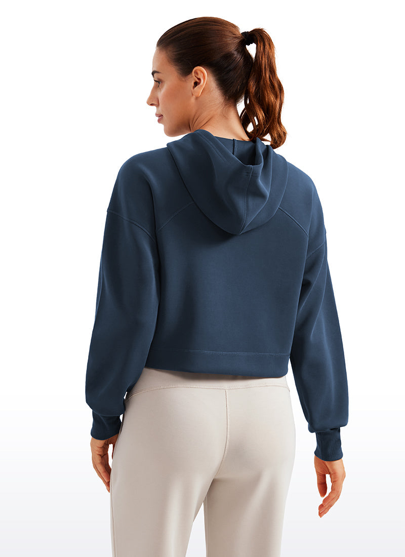 SoftAura Cropped Pullover Hoodies