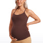 Butterluxe Y Back Maternity Tank Ruched Sides