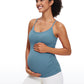 Butterluxe Y Back Maternity Tank Ruched Sides