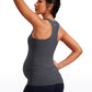 Butterluxe Racerback Maternity Built in Bra Tank Ruched Sides