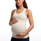 Butterluxe Racerback Maternity Built in Bra Tank Ruched Sides