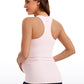 Butterluxe Racerback Maternity Built in Bra Tank Ruched Sides