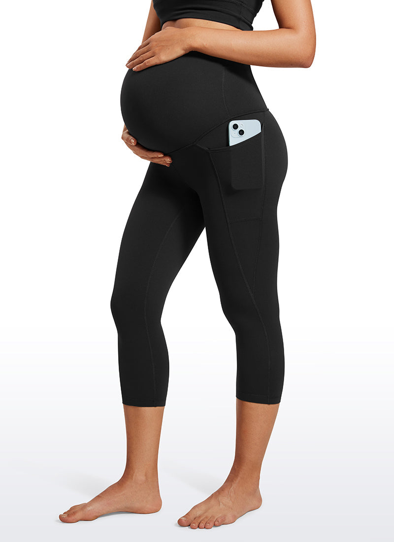 Butterluxe Maternity Leggings with Pockets 21"- Super High Waist