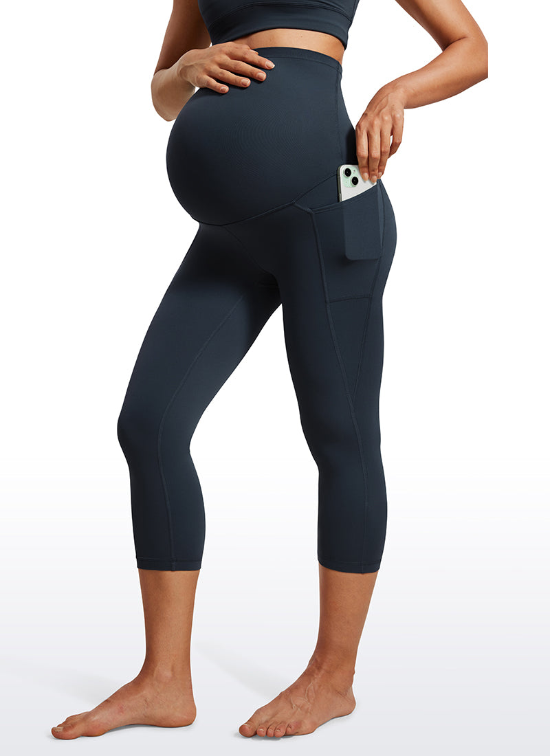 Butterluxe Maternity Leggings with Pockets 21"- Super High Waist