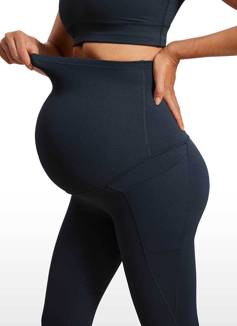 Butterluxe Maternity Leggings with Pockets 21"- Super High Waist