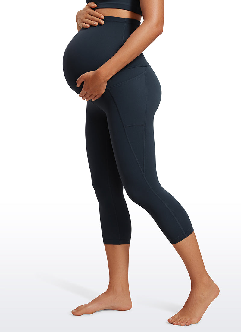 Butterluxe Maternity Leggings with Pockets 21"- Super High Waist