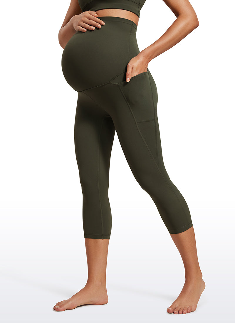 Butterluxe Maternity Leggings with Pockets 21"- Super High Waist