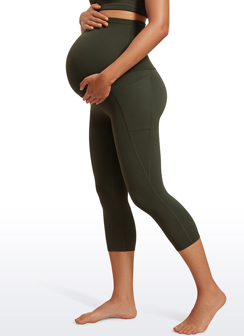 Butterluxe Maternity Leggings with Pockets 21"- Super High Waist