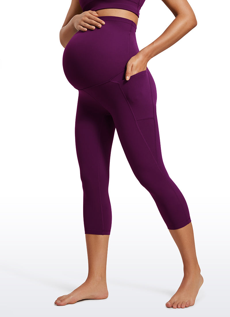 Butterluxe Maternity Leggings with Pockets 21"- Super High Waist