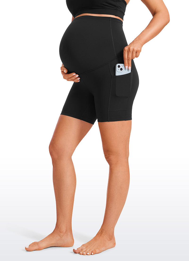 Butterluxe Maternity Pockets Shorts 5''- Super High Waist