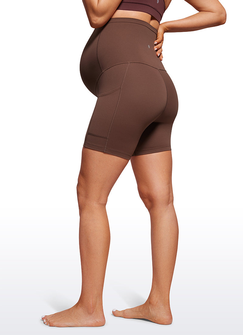 Butterluxe Maternity Pockets Shorts 5''- Super High Waist